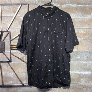 H&M palm tree - short sleeve - button down